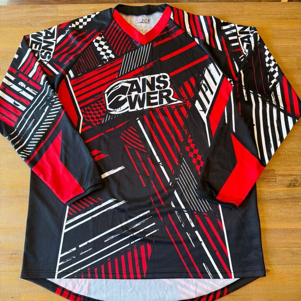 Answer Syncron Motocross BMX Jersey Red Black White Size 2XL